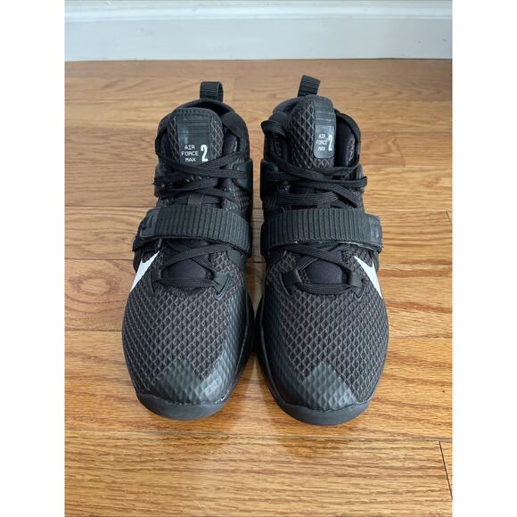 Nike Mens Air Force Max II AV6243-002 Black/White-Black Size 8 Clean Casual - Picture 6 of 12